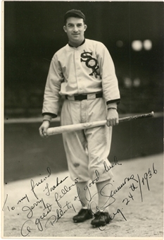 1936 Al Simmons Signed Original George Burke Photo (JSA) 